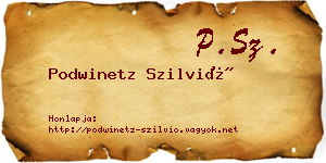 Podwinetz Szilvió névjegykártya